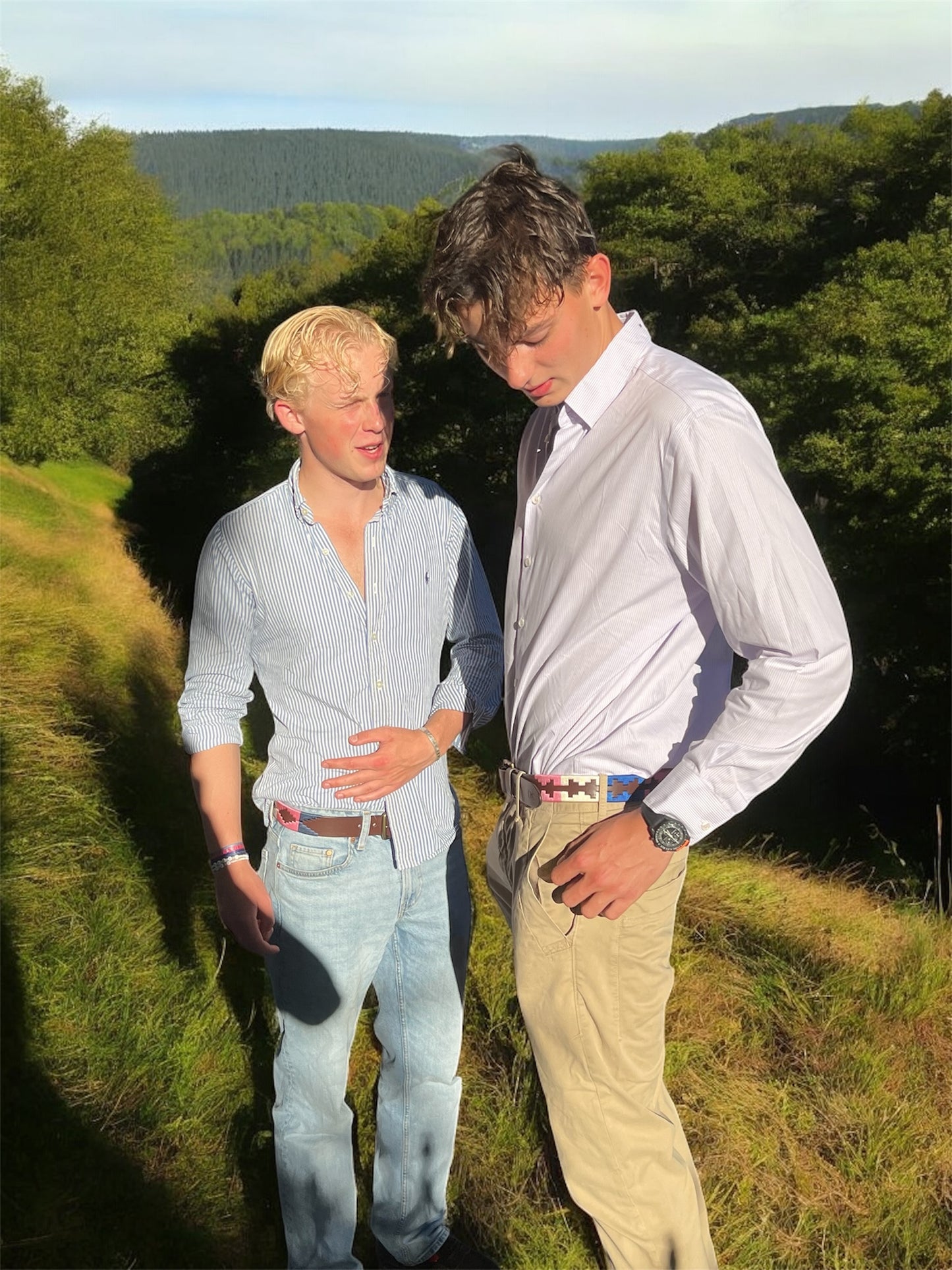 C&S Polo Belt „Rosado y Azul“