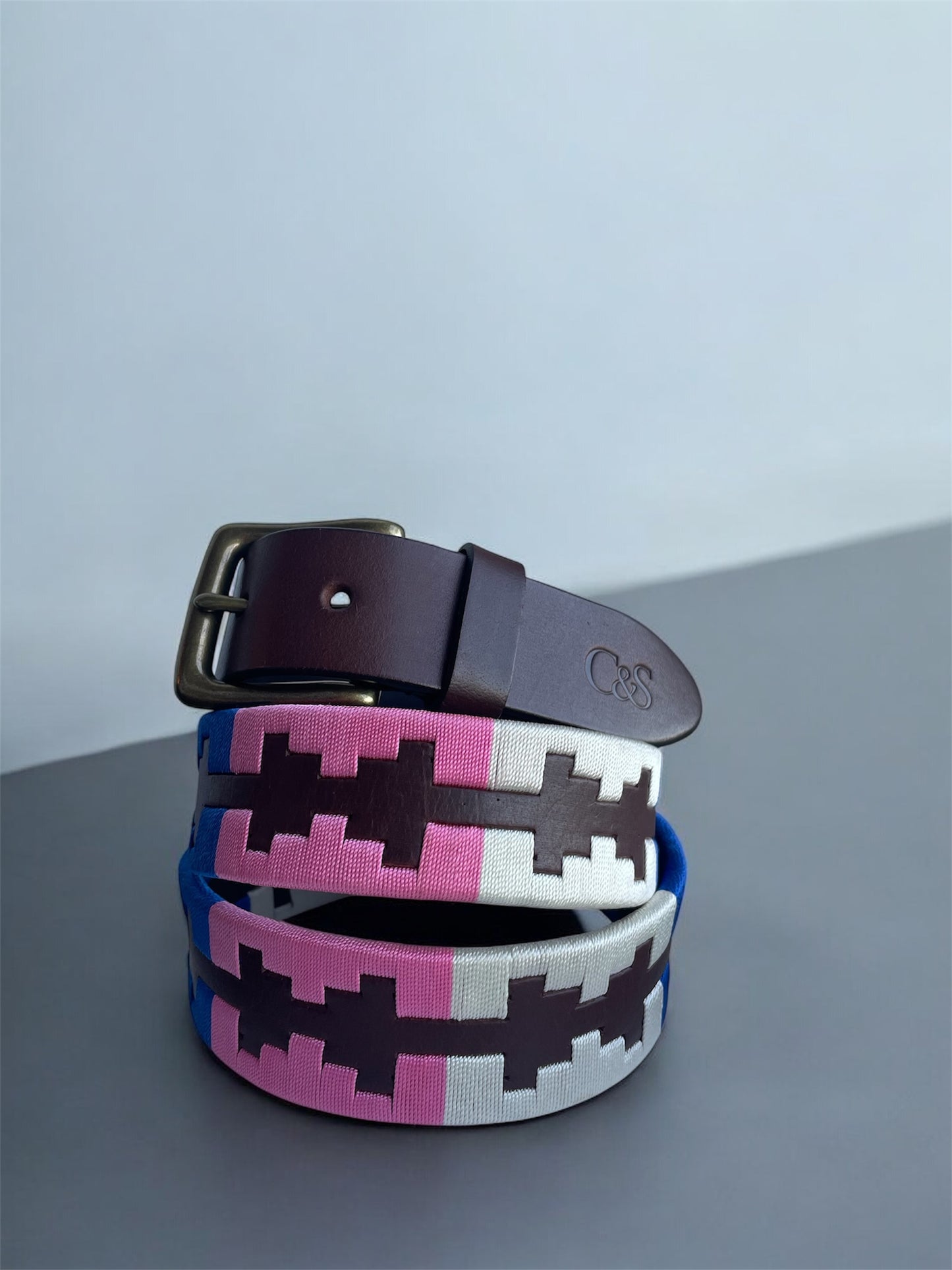C&S Polo Belt „Rosado y Azul“